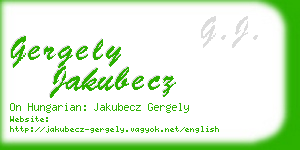 gergely jakubecz business card